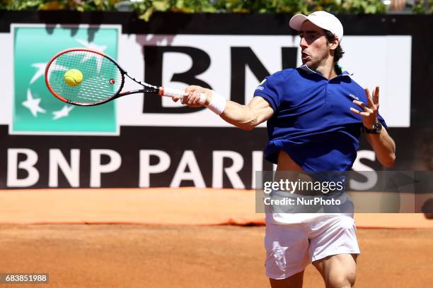 Pablo Cuevas during his round in The Internazionali BNL d'Italia 2017 at Foro Italico on May 16, 2017 in Rome, Italy.