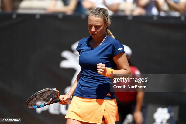 Estonia's Anett Kontaveit during her first round in The Internazionali BNL d'Italia 2017 at Foro Italico on May 16, 2017 in Rome, Italy.