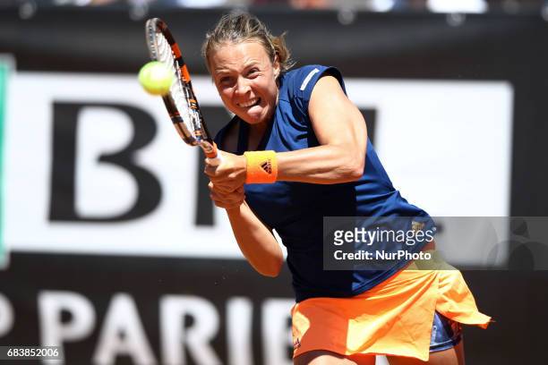 Estonia's Anett Kontaveit during her first round in The Internazionali BNL d'Italia 2017 at Foro Italico on May 16, 2017 in Rome, Italy.
