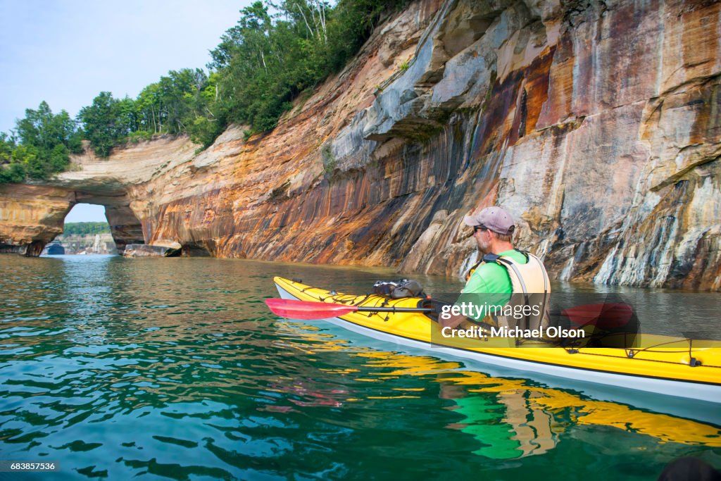 Pictured Rocks Kayaker Arch 2