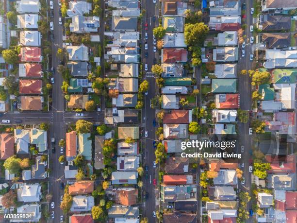 An aerial view of a typical Australian suburb.