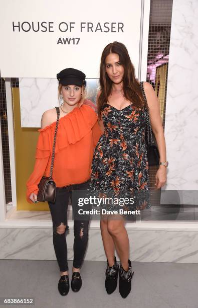 Rosie Fortescue and Lisa Snowdon attend the House of Fraser AW17 Press Show at The Vinyl Factory on May 16, 2017 in London, England.