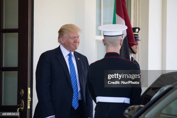 President Trump welcomed Crown Prince Muhammad bin Zayid Al Nuhayyan of Abu Dhabi, at the West Wing Portico of the White House, On Monday, May 15,...