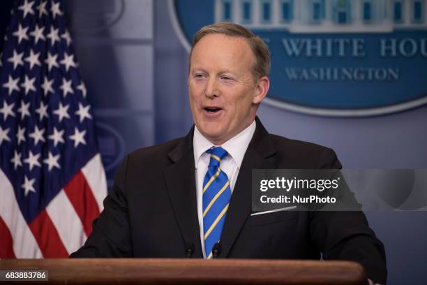 White House Press Secretary Sean Spicer delivered the press briefing in the James S. Brady Press Briefing Room of the White House, on Monday, May 15,...