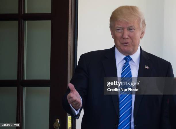 President Trump welcomed Crown Prince Muhammad bin Zayid Al Nuhayyan of Abu Dhabi, at the West Wing Portico of the White House, On Monday, May 15,...