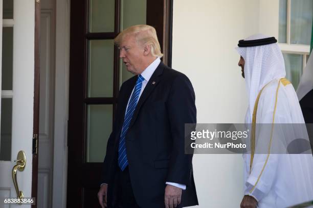 President Trump welcomed Crown Prince Muhammad bin Zayid Al Nuhayyan of Abu Dhabi, at the West Wing Portico of the White House, On Monday, May 15,...