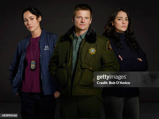 Walt Disney Television via Getty Imagess "The Crossing" stars Sandrine Holt as Emma, Steve Zahn as Jude and Natalie Martinez as Reece.