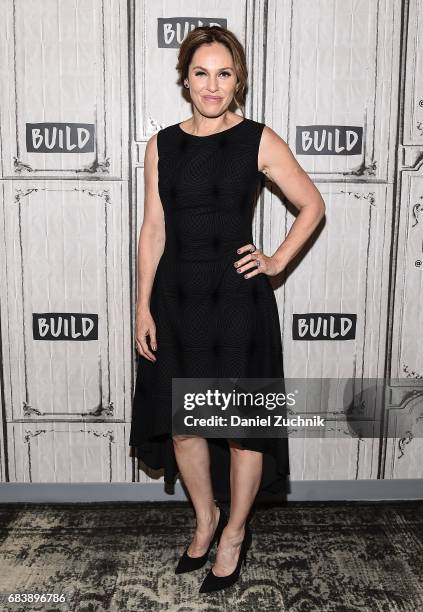 Amy Brenneman attends the Build Series to discuss the HBO show 'The Leftovers' at Build Studio on May 16, 2017 in New York City.