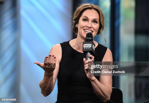 Amy Brenneman attends the Build Series to discuss the HBO show 'The Leftovers' at Build Studio on May 16, 2017 in New York City.