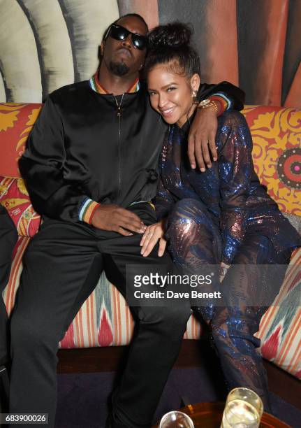 Sean 'Diddy' Combs and Cassie attend the 'Can't Stop, Won't Stop: A Bad Boy Story' dinner hosted by Sean 'Diddy' Combs & Naomi Campbell presented by...