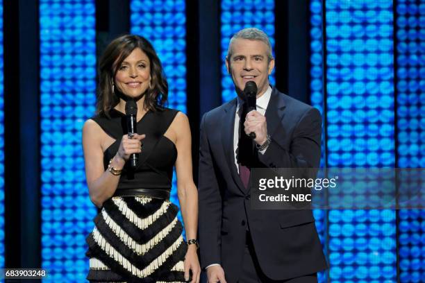 NBCUniversal Upfront in New York City on Monday, May 15, 2017 -- Pictured: Bethenny Frankel, "The Real Housewives of New York"; and Andy Cohen "Watch...