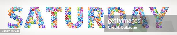 saturday future and futuristic technology vector buttons. - space craft engineer stock illustrations