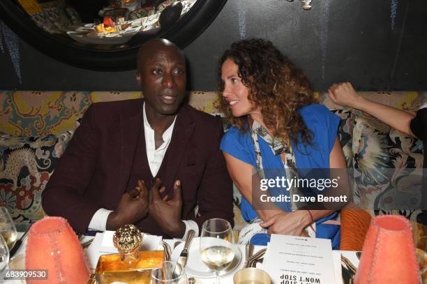 Ozwald Boateng and Tara Smith attend the 'Can't Stop, Won't Stop: A Bad Boy Story' dinner hosted by Sean 'Diddy' Combs & Naomi Campbell presented by...