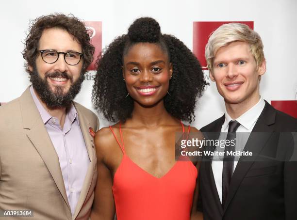 Josh Groban, Denee Benton and Lucas Steele attend The New Dramatists' 68th Annual Spring Luncheon at the Marriott Marquis on May 16, 2017 in New York...