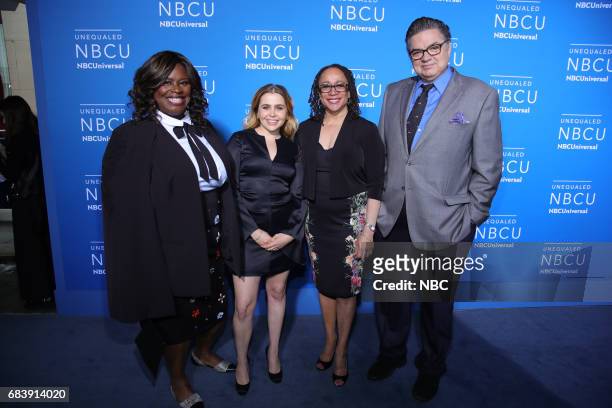NBCUniversal Upfront in New York City on Monday, May 15, 2017 -- Red Carpet -- Pictured: Retta, Mae Whitman, "Good Girls" on NBC; S. Epatha...