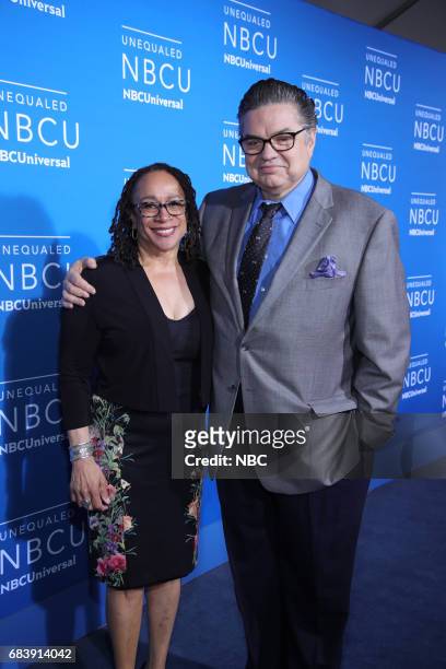 NBCUniversal Upfront in New York City on Monday, May 15, 2017 -- Red Carpet -- Pictured: S. Epatha Merkerson, Oliver Platt, "Chicago Med" on NBC --