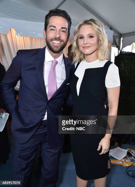 NBCUniversal Upfront in New York City on Monday, May 15, 2017 -- Red Carpet -- Pictured: Zachary Levi, "LIVE FROM COMIC-CON" on Syfy, Kristen Bell,...