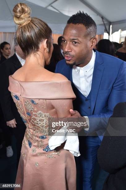 NBCUniversal Upfront in New York City on Monday, May 15, 2017 -- Red Carpet -- Pictured: Jennifer Lopez, "World of Dance", Marlon Wayans, "Marlon" --