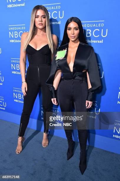 NBCUniversal Upfront in New York City on Monday, May 15, 2017 -- Red Carpet -- Pictured: Khloe Kardashian, Kim Kardashian, "Keeping Up with the...