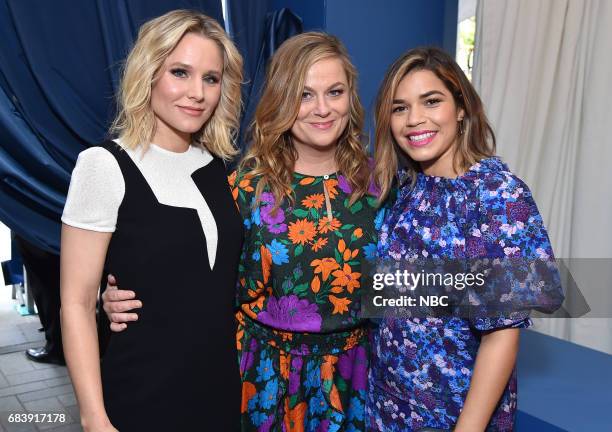 NBCUniversal Upfront in New York City on Monday, May 15, 2017 -- Red Carpet -- Pictured: Kristen Bell "The Good Place", Amy Poehler "The Handmade...