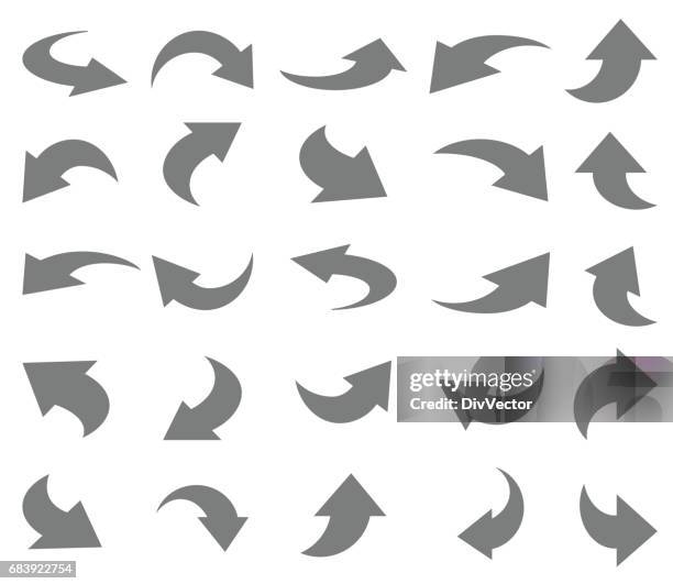 arrows icon set - mouse pointer icon stock illustrations
