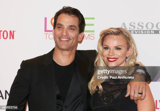 Actor Johnathon Schaech and his Wife Julie Solomon attend the 24th annual Race To Erase MS Gala at The Beverly Hilton Hotel on May 5, 2017 in Beverly...