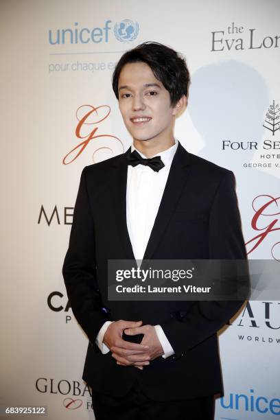 Singer Dimash Kudaibergen attends Global Gift Gala 2017 at Hotel George V on May 16, 2017 in Paris, France.