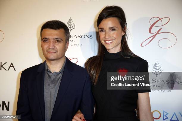 Producer Thomas Langmann and his wife Celine Bosquet attend Global Gift Gala 2017 at Hotel George V on May 16, 2017 in Paris, France.