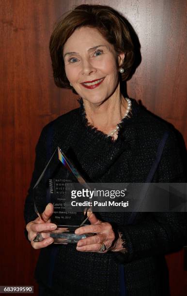 Honoree and Former First Lady of the United States, Laura Bush, receives the National Women's History Museum's Annual Women Making History Award at...