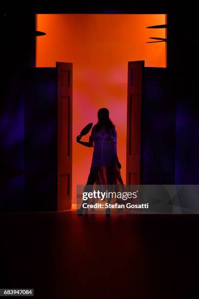 Model walks the runway during the We Are Kindred show at Mercedes-Benz Fashion Week Resort 18 Collections at Carriageworks on May 17, 2017 in Sydney,...