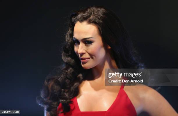 Megan Gale's wax figure is seen at Madame Tussauds Sydney on May 17, 2017 in Sydney, Australia.