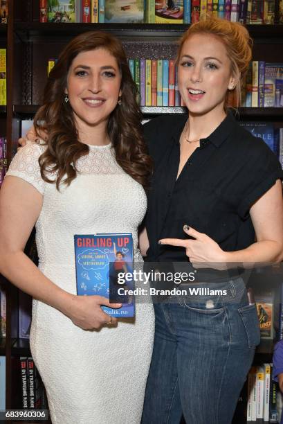 Actor / author Mayim Bialik and comedian Iliza Shlesinger attend the book signing for "Girling Up: How to Be Strong, Smart, and Spectacular" at...