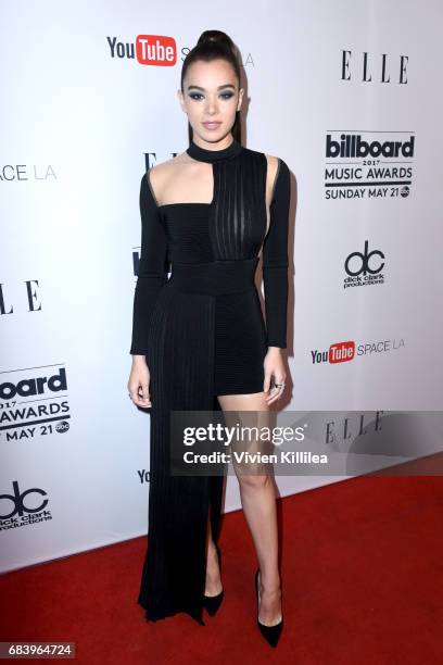 Singer Hailee Steinfeld attends the '2017 Billboard Music Awards' And ELLE Present Women In Music At YouTube Space LA at YouTube Space LA on May 16,...