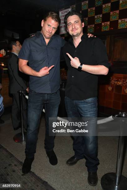 Actors Dash Mihok and Toby Leonard Moore attend the Gersh Upfronts Party at The Jane Hotel on May 16, 2017 in New York City.
