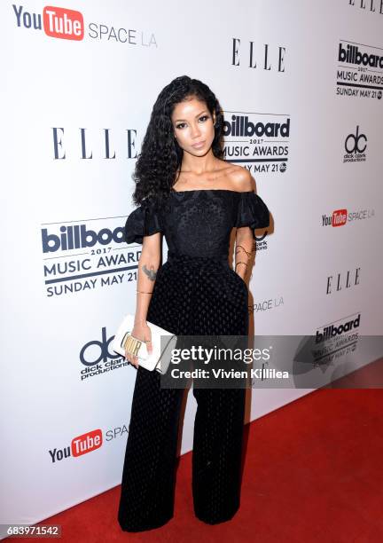 Singer Jhene Aiko attends the '2017 Billboard Music Awards' And ELLE Present Women In Music At YouTube Space LA at YouTube Space LA on May 16, 2017...