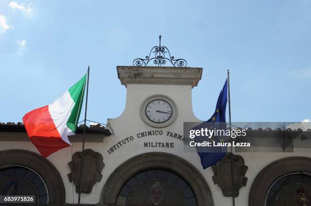 The Stabilimento Chimico Farmaceutico Militare is displayed on May 16, 2017 in Florence, Italy. The Military Pharmaceutical Chemical Plant is ready...