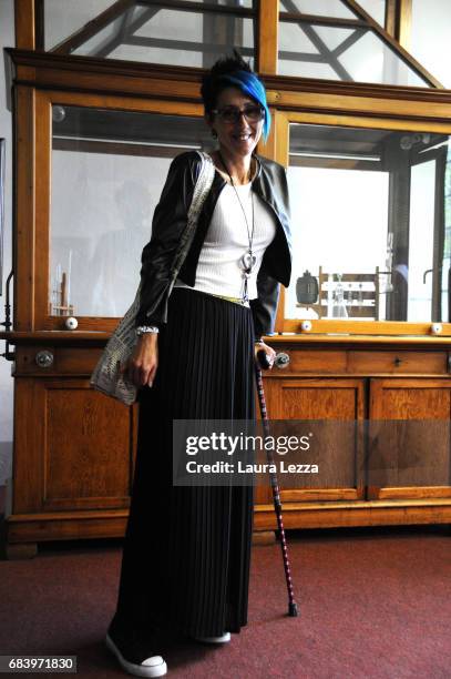 Young woman patient who makes use of medical cannabis attends the first Open Day at the Italian Army at Stabilimento Chimico Farmaceutico Militare on...