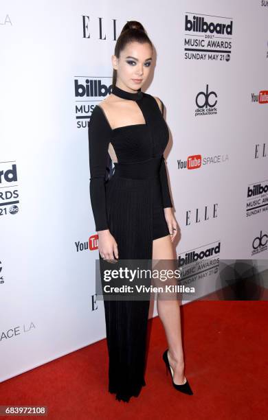 Singer Hailee Steinfeld attends the '2017 Billboard Music Awards' And ELLE Present Women In Music At YouTube Space LA at YouTube Space LA on May 16,...