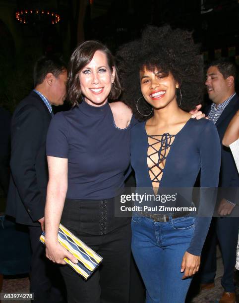 Miriam Shor and Zazie Beetz attend the 2017 Gersh Upfronts Party at The Jane Hotel on May 16, 2017 in New York City.