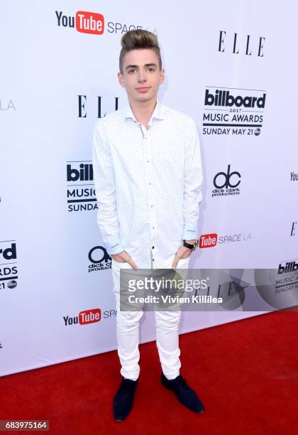 Internet personality Zach Clayton attends the '2017 Billboard Music Awards' And ELLE Present Women In Music At YouTube Space LA at YouTube Space LA...
