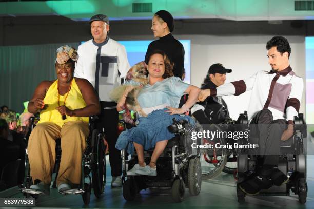 Models appear during the Design For Disability gala on May 16, 2017 in New York City.