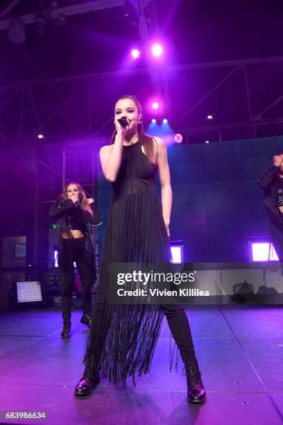 Singer Hailee Steinfeld performs onstage during the '2017 Billboard Music Awards' And ELLE Present Women In Music At YouTube Space LA at YouTube...