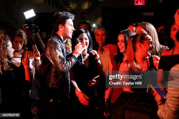 Sebastian Yatra performs during the 2017 Spanish Broadcasting System Upfront at Copacabana Club - Times Square on May 16, 2017 in New York City.