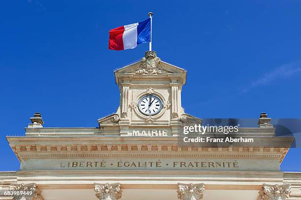 town hall in arcashon, france - city hall stock pictures, royalty-free photos & images