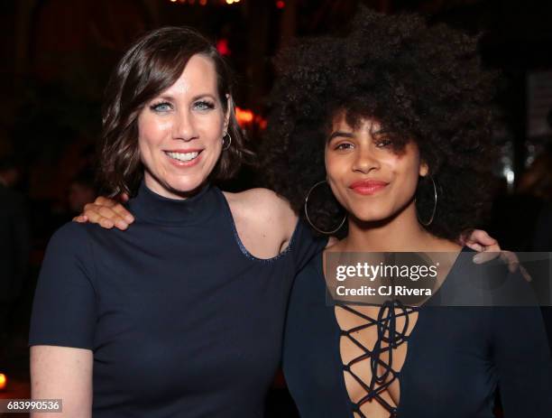 Miriam Shor and Zazie Beetz attend the 2017 Gersh Upfronts Party at The Jane Hotel on May 16, 2017 in New York City.