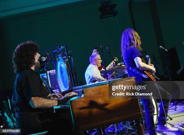 Mark Stein of Vanilla Fudge joins Carl Palmer of ELP Legacy/Emerson, Lake and Palmer with Paul Bielatowics and Simon Fitzpatrick perform during Music...