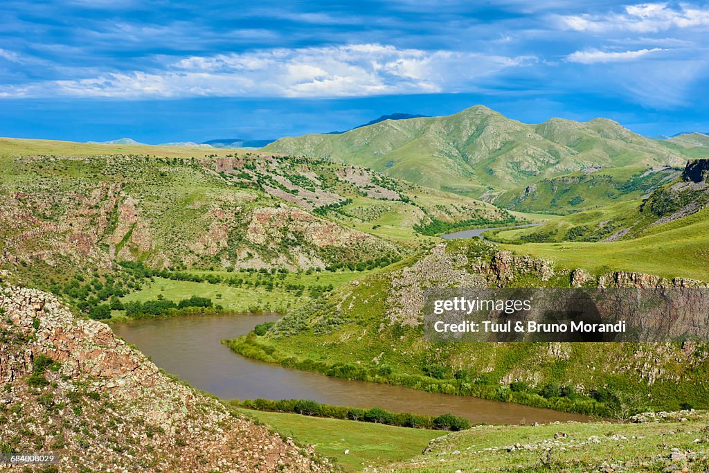 Mongolia, Orkhon river, canyon