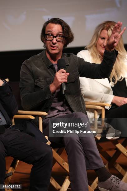 Composer Brian Reitzell speaks onstage at the "American Gods" Crafts FYC Event at Linwood Dunn Theater on May 16, 2017 in Los Angeles, California.