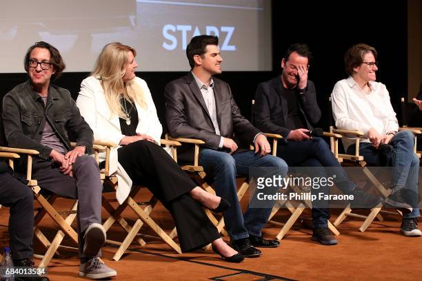 Brian Reitzell, Bernice Howes, Brad North, Darran Tiernan, and Amy Duddleston speak onstage at the "American Gods" Crafts FYC Event at Linwood Dunn...
