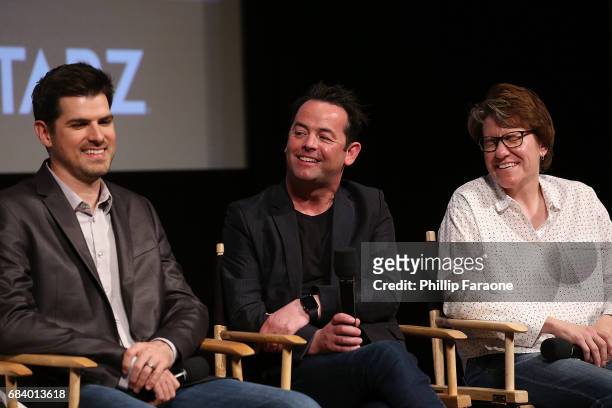 Brad North, Darran Tiernan, and Amy Duddleston speak onstage at the "American Gods" Crafts FYC Event at Linwood Dunn Theater on May 16, 2017 in Los...